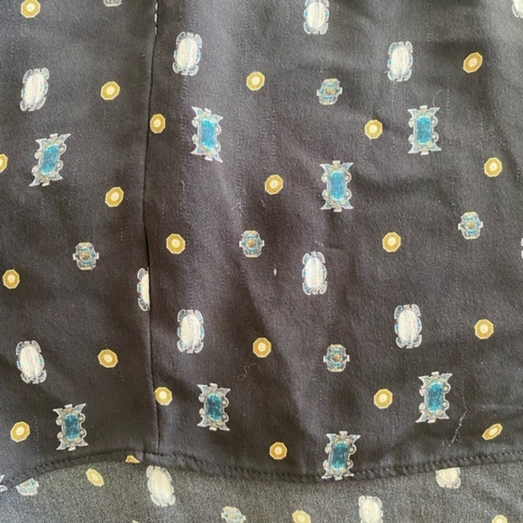 Kobi Halperin- Black Longsleeve Silk Top with Mirror and Polka Print and Lace - Picture 5 of 5